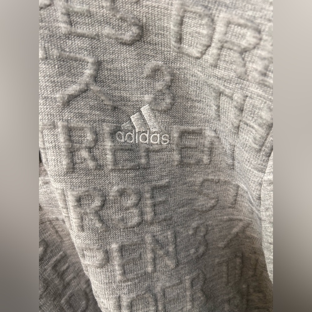 Men’s Medium Embossed Adidas Hoodie - Picture 2 of 5